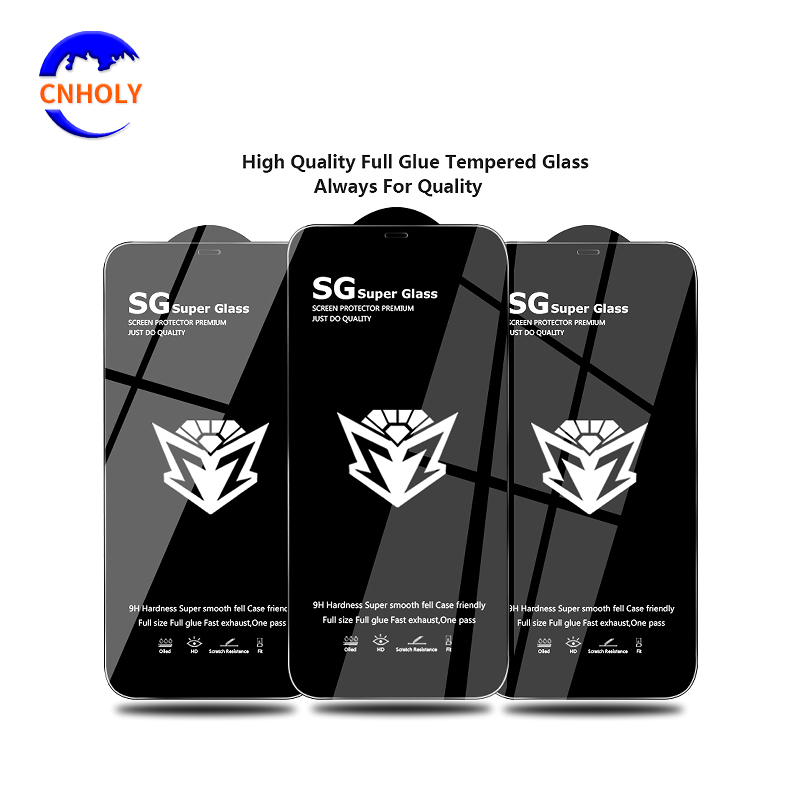 SG 0.33mm 9h 2.5d Mobile Phone High Clear Tempered Glass Screen Protector For Iphone 12 Pro Max