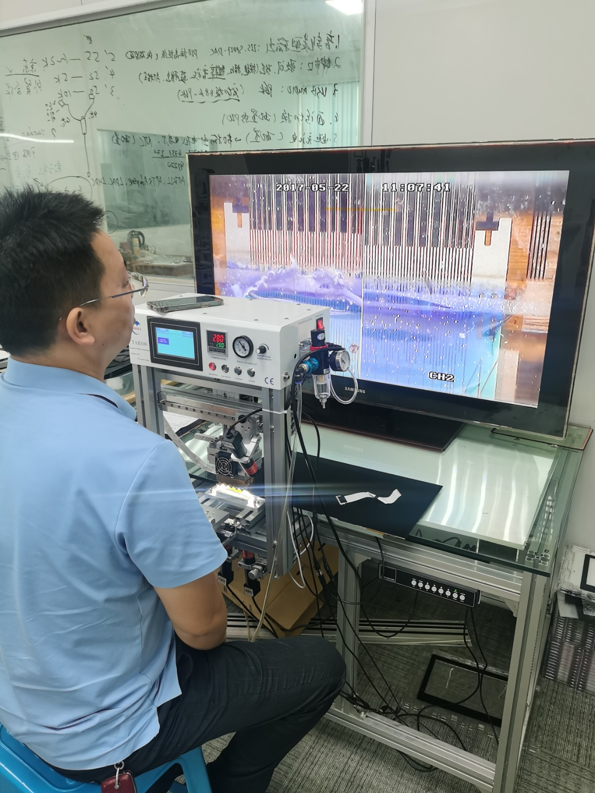 New Model TV panel flex cable cof acf bonding machine for lcd screen repair